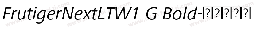 FrutigerNextLTW1 G Bold字体转换